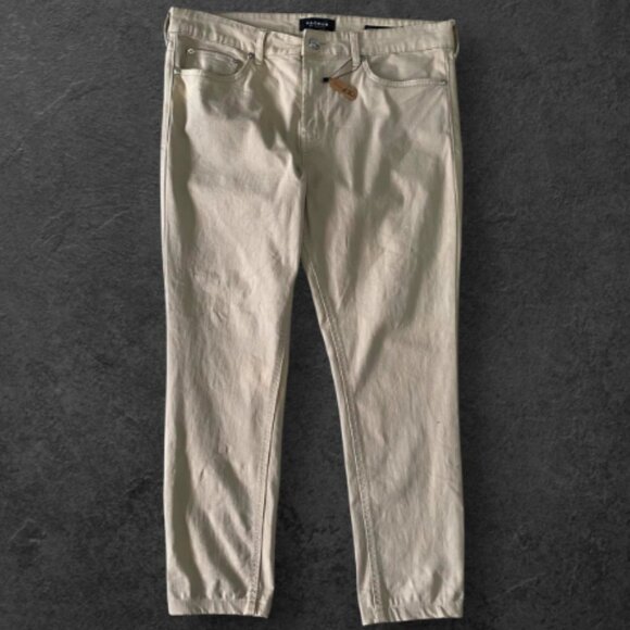 Beige Slim-Fit Chino Pants - Picture 1 of 4
